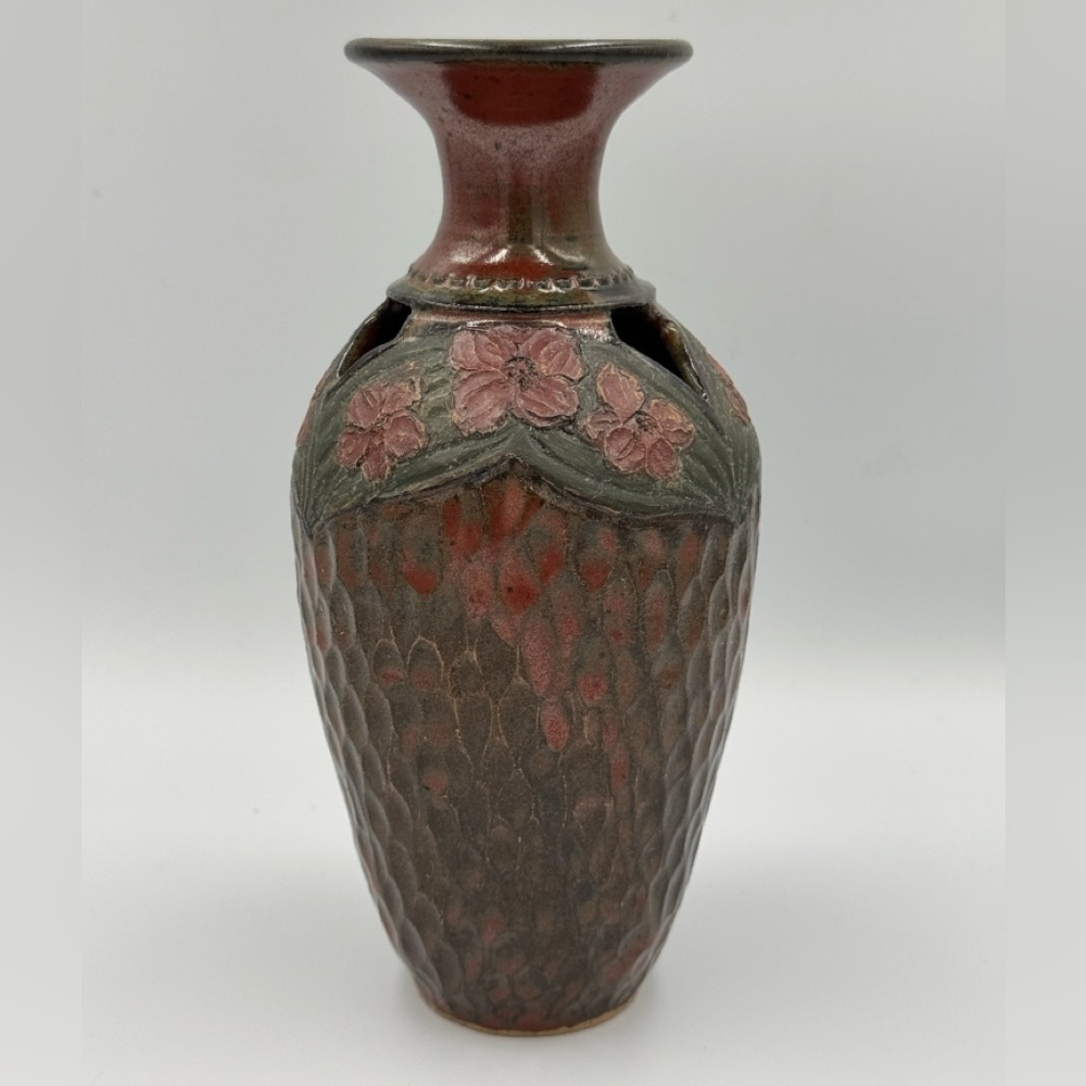 Blue Moon Studio Pottery Vase Signed and Dated by Artist